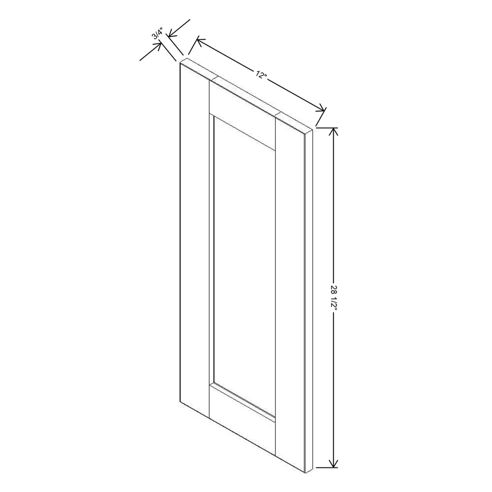 J&K Java Coffee S1 Vanity Drawer Front 12" W x 28 1/2" H