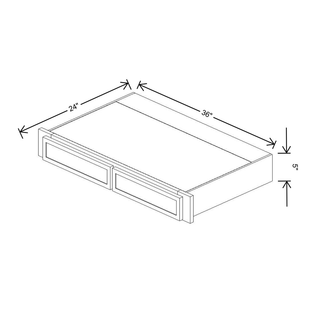 Cubitac Imperial Madison Dusk 5"W Desk Drawer 36'' {30" Drawers}