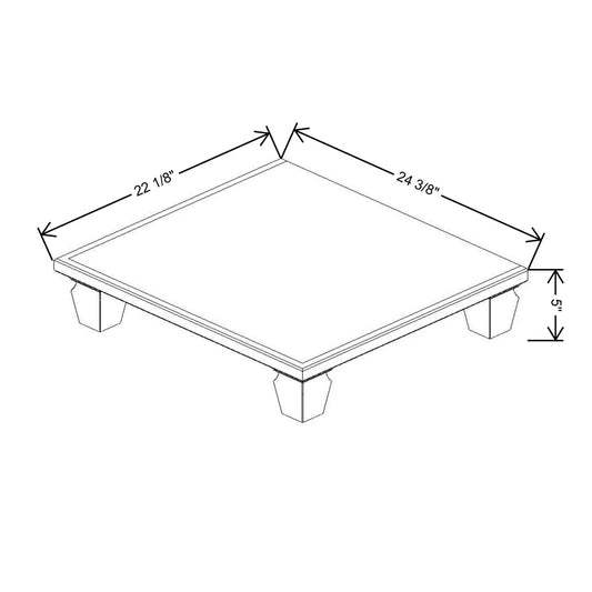 Fabuwood Allure Galaxy Desert Oak 24 3/8" W X 5" H X 22 1/8" D Vera Platform With Cove Feet For V24