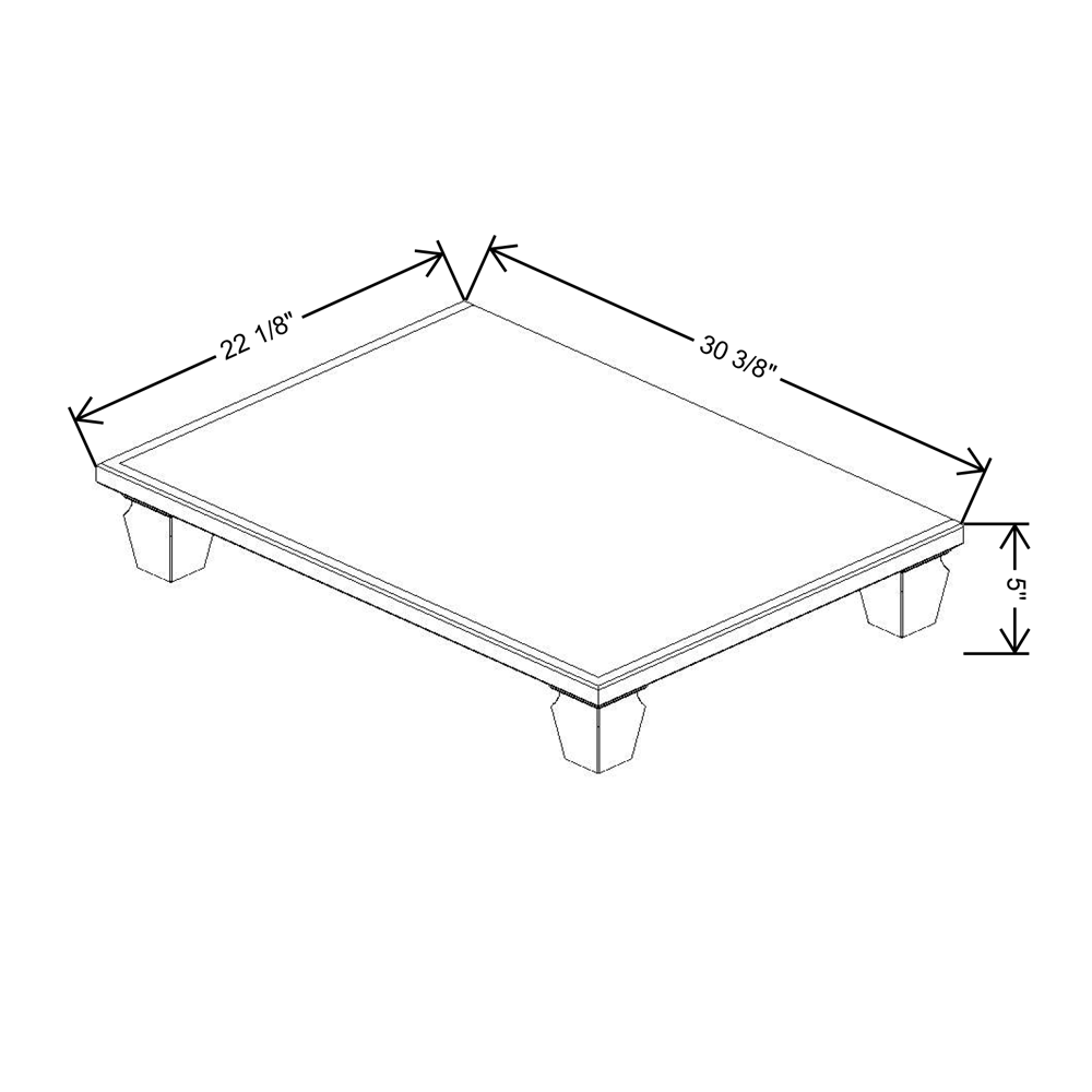 Fabuwood Allure Imperio Nickel 30"W & 22"D Vera Platform With Cove Feet For V30