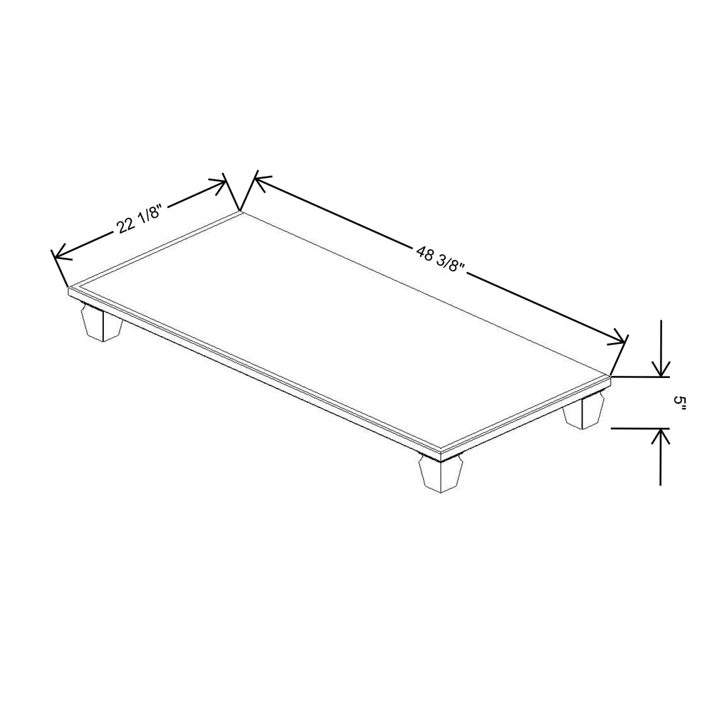 Fabuwood Allure Fusion Timber 48 3/8" W X 5" H X 22 1/8" D Vera Platform With Cove Feet For V48
