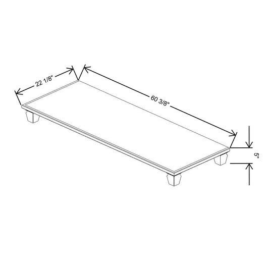 Fabuwood Allure Fusion Timber 60 3/8" W X 5" H X 22 1/8" D Vera Platform With Cove Feet For V60