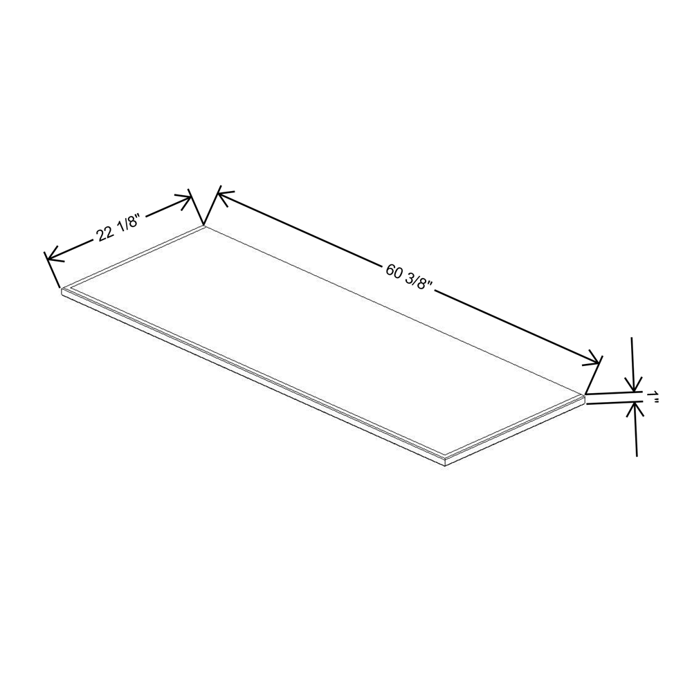 Fabuwood Allure Luna Dove 60"W & 22"D Vera Platform For V60