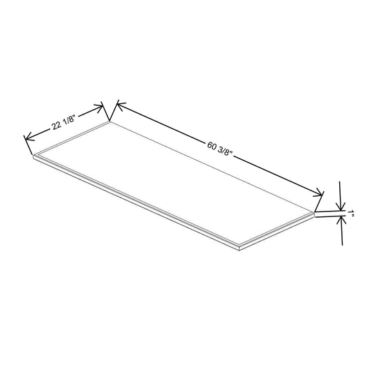 Fabuwood Allure Luna Dove 60"W & 22"D Vera Platform For V60