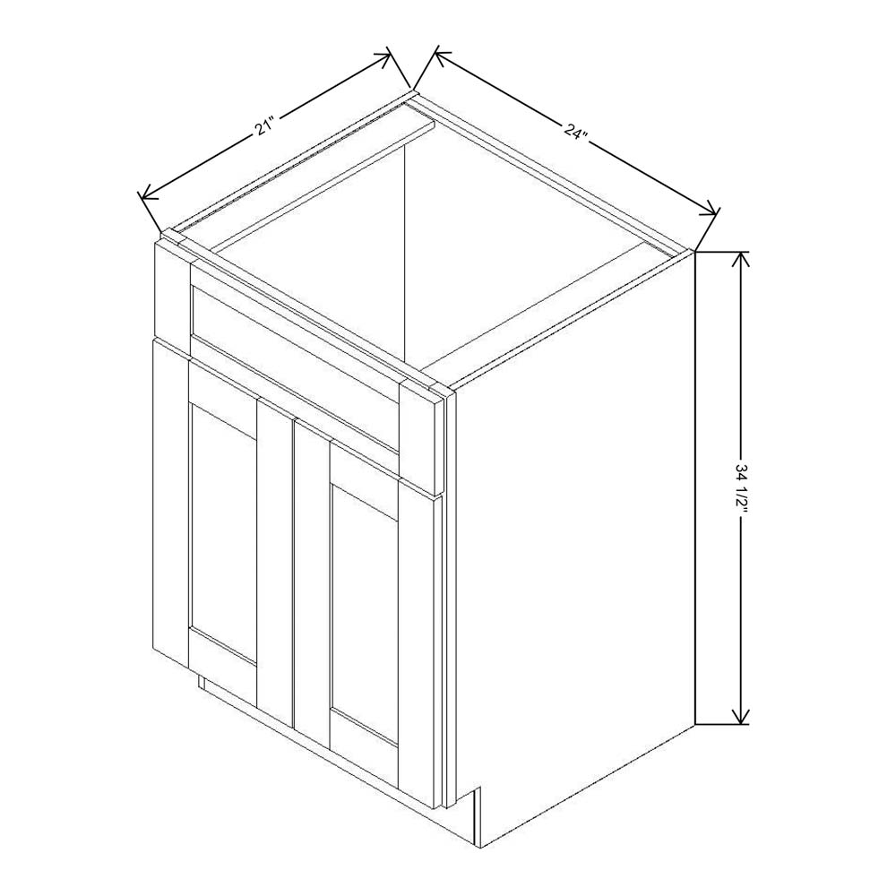 Fabuwood Quest Metro Mist 24"W X 34 1/2"H Vanity Base