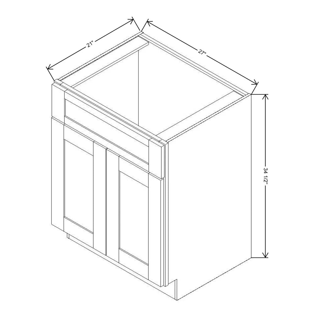 Fabuwood Allure Galaxy Desert Oak 27" W X 34 1/2" H X 21" D Vanity Sink Base Cabinet