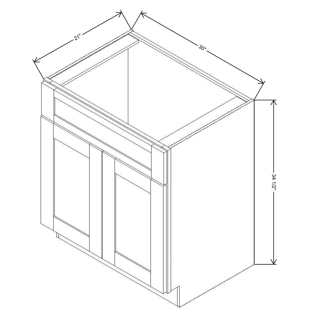 Fabuwood Allure Luna Timber 30"W x 34 1/2"H Vanity Base