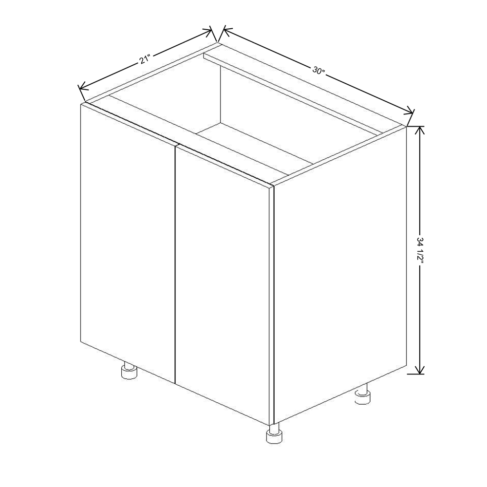 Fabuwood Illume Catalina Bianco Matte 30" Width Double Door