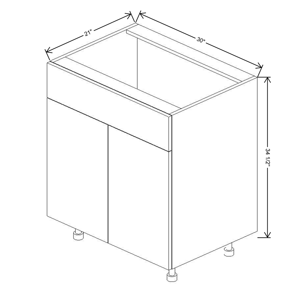 Fabuwood Illume Tuscany Olmo 3  30" Width Sink Base