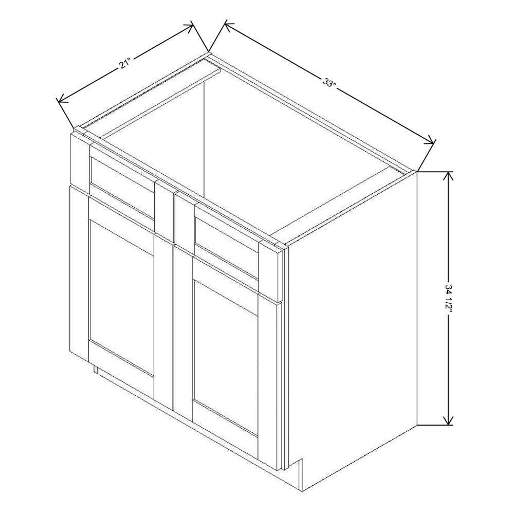 Fabuwood Allure Nexus Frost 33"W x 34 1/2"H Vanity Base