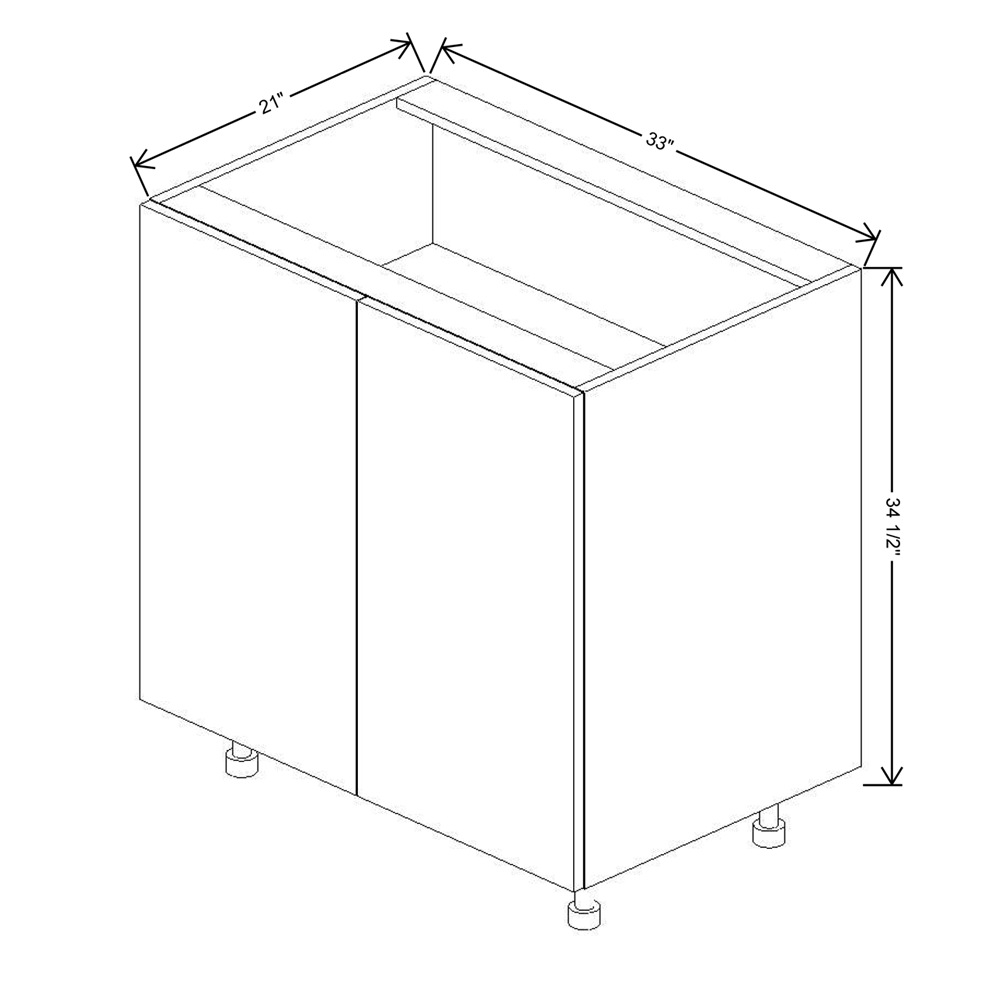 Fabuwood Illume Tuscany Olmo 3  33" Width Double Door