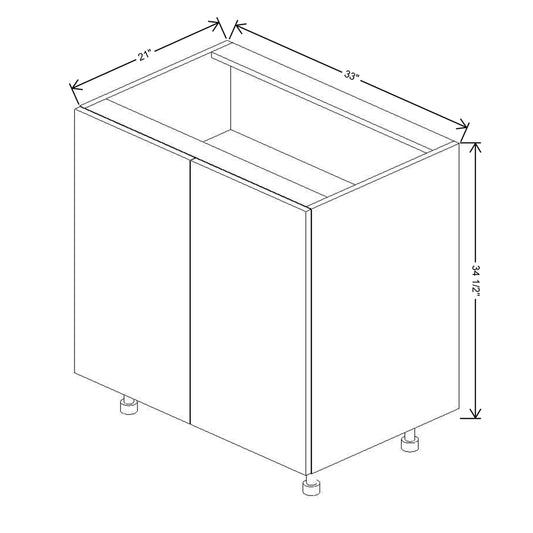 Fabuwood Illume Catalina Bianco Gloss 2 33" Width Double Door