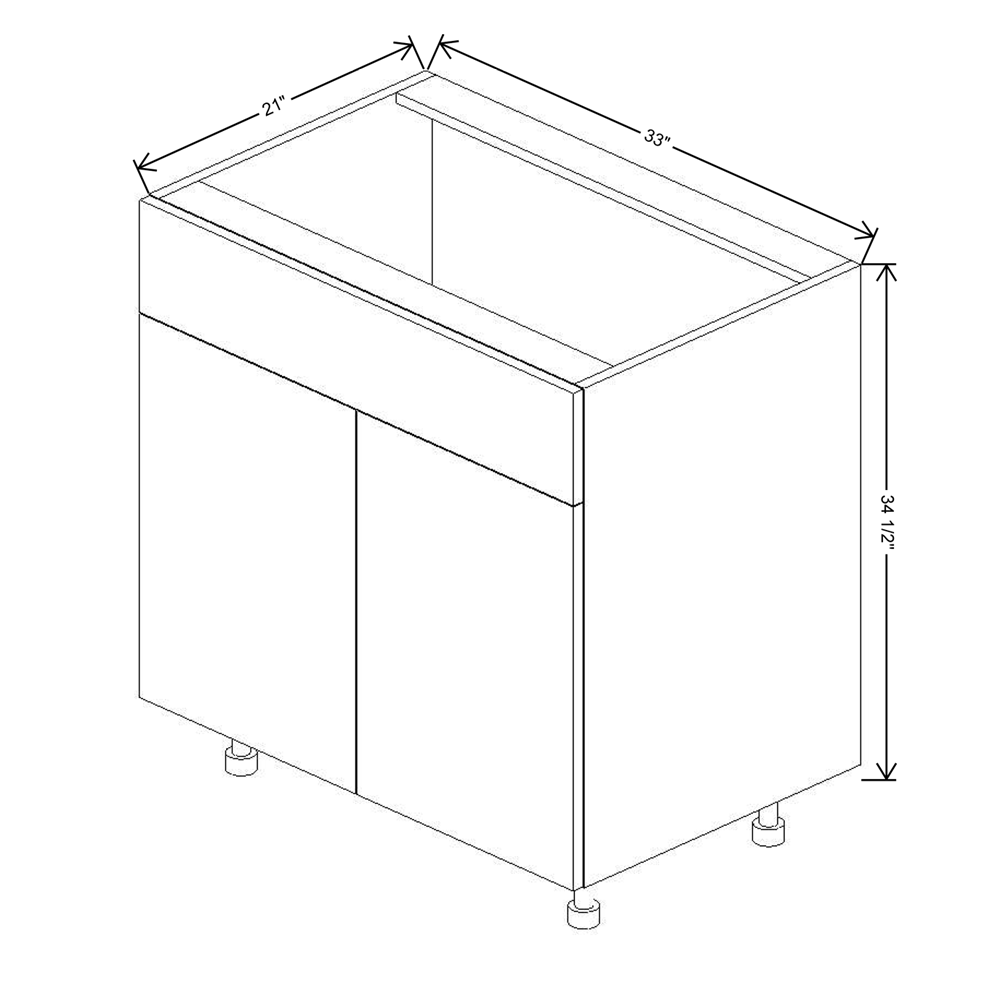 Fabuwood Illume Catalina Olmo 3 33" Width Sink Base