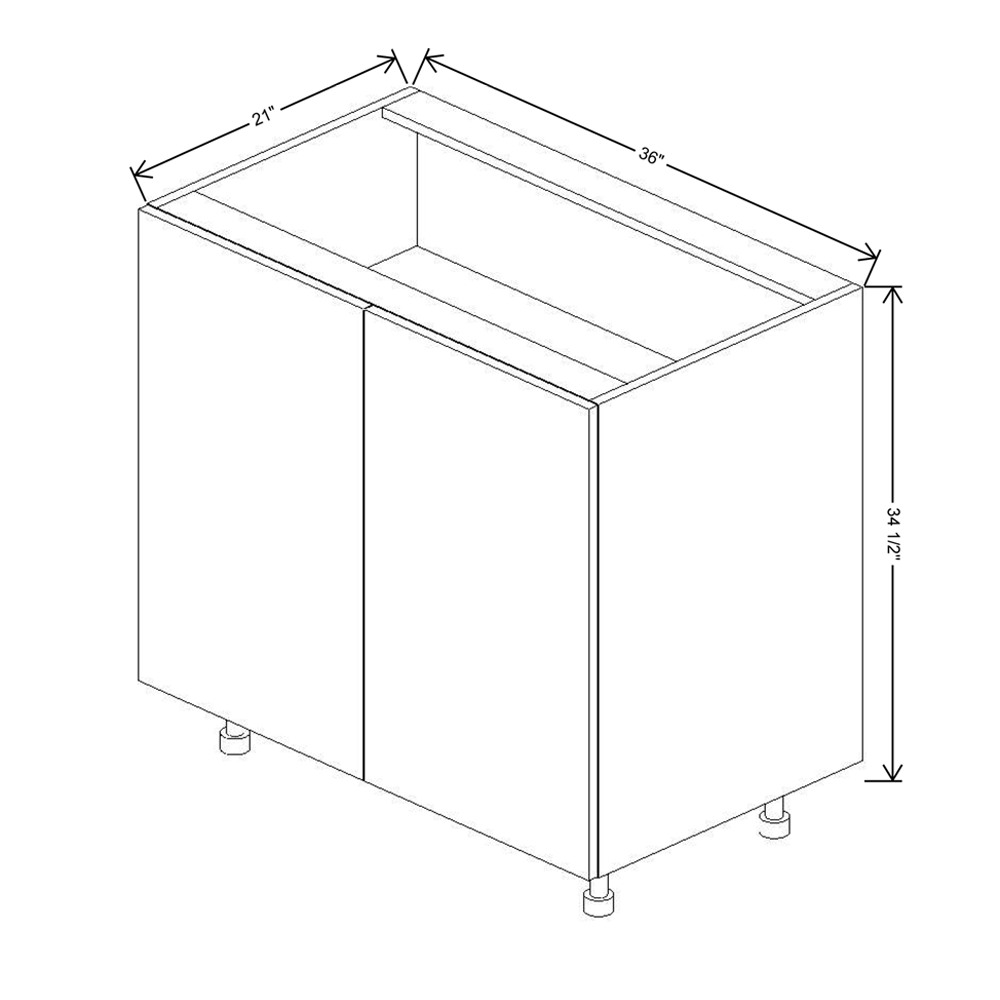 Fabuwood Illume Catalina Bianco Gloss 2 36" Width Double Door