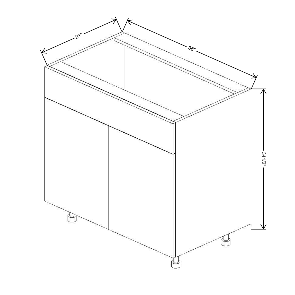 Fabuwood Illume Tuscany Olmo 3  36" Width Sink Base