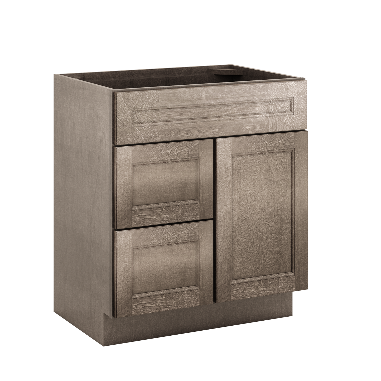 Vanity Sink Base Cabinet with Left Drawers 30 W x 21 D x 34 H - Milan Slate