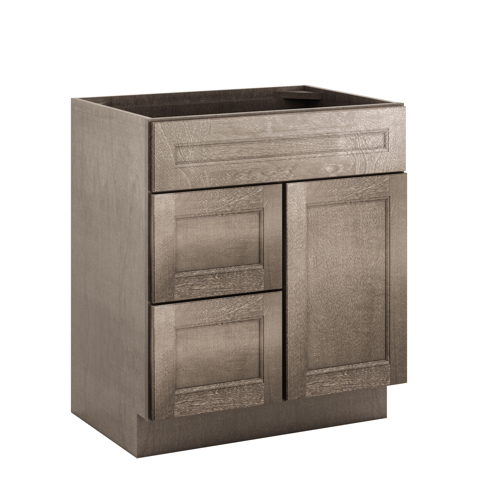 Vanity Sink Base Cabinet with Left Drawers 30 W x 21 D x 34 H - Milan Slate