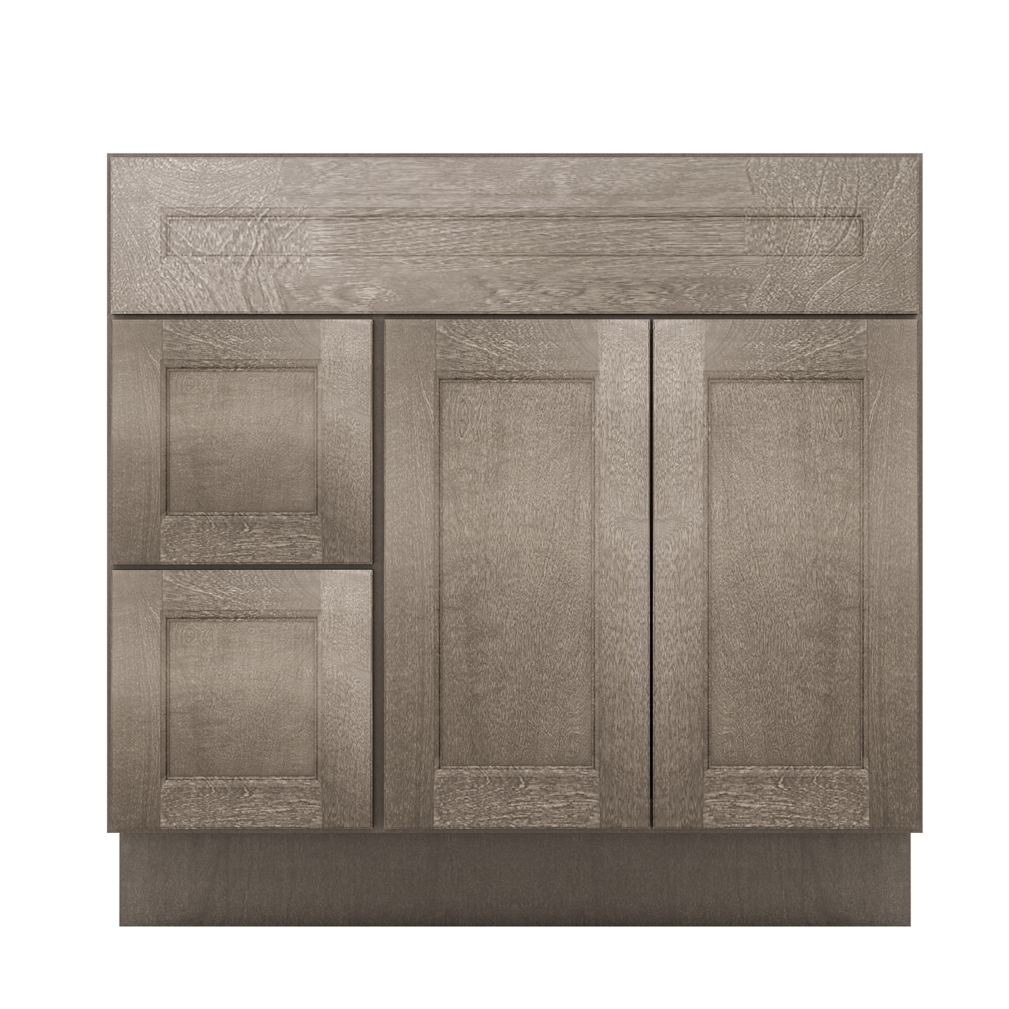 Vanity Sink Base Cabinet with Left Drawers 36 W x 21 D x 34 H - Milan Slate