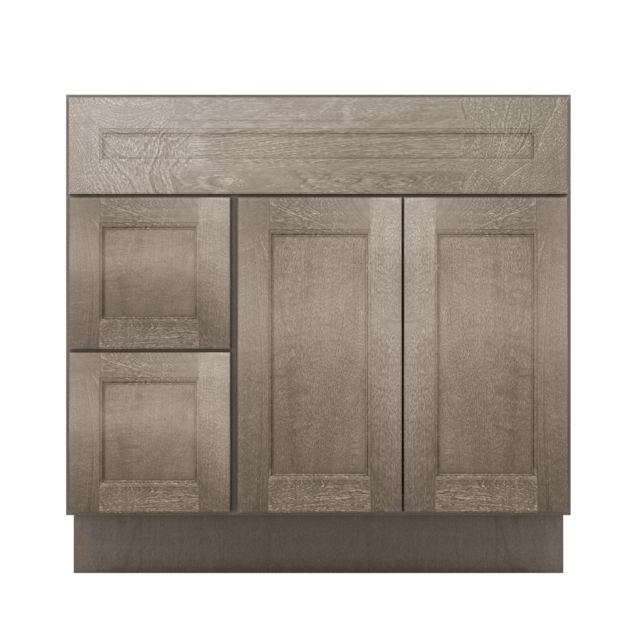 Vanity Sink Base Cabinet with Left Drawers 36 W x 21 D x 34 H - Milan Slate