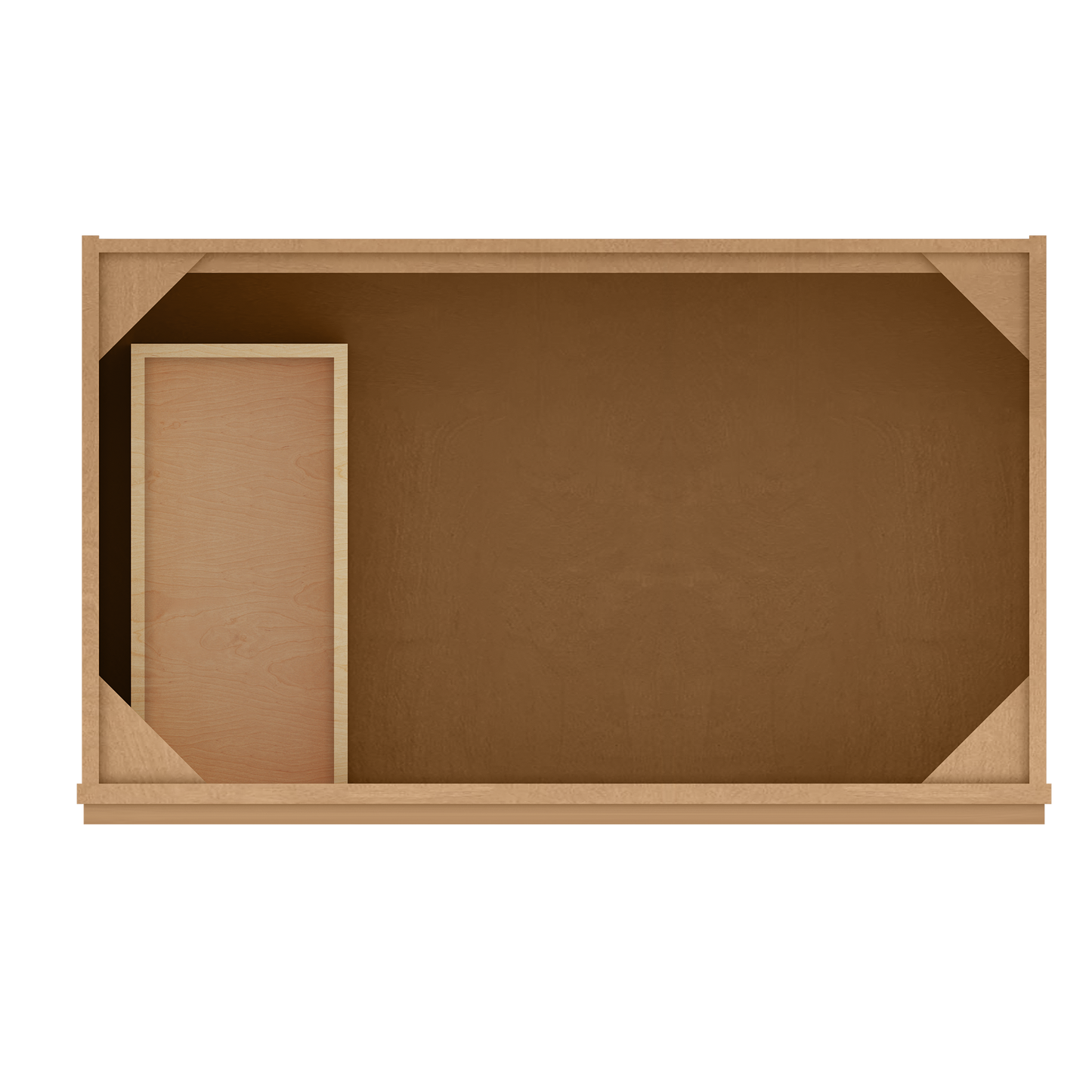 Vanity Sink Base Cabinet with Left Drawers 36 Inch Wide x 21 Inch Deep x 34 1/2 Inch High Shaker Toffee Series