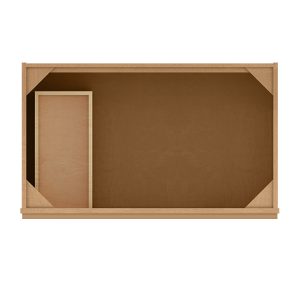 Vanity Sink Base Cabinet with Left Drawers 36 Inch Wide x 21 Inch Deep x 34 1/2 Inch High Shaker Toffee Series