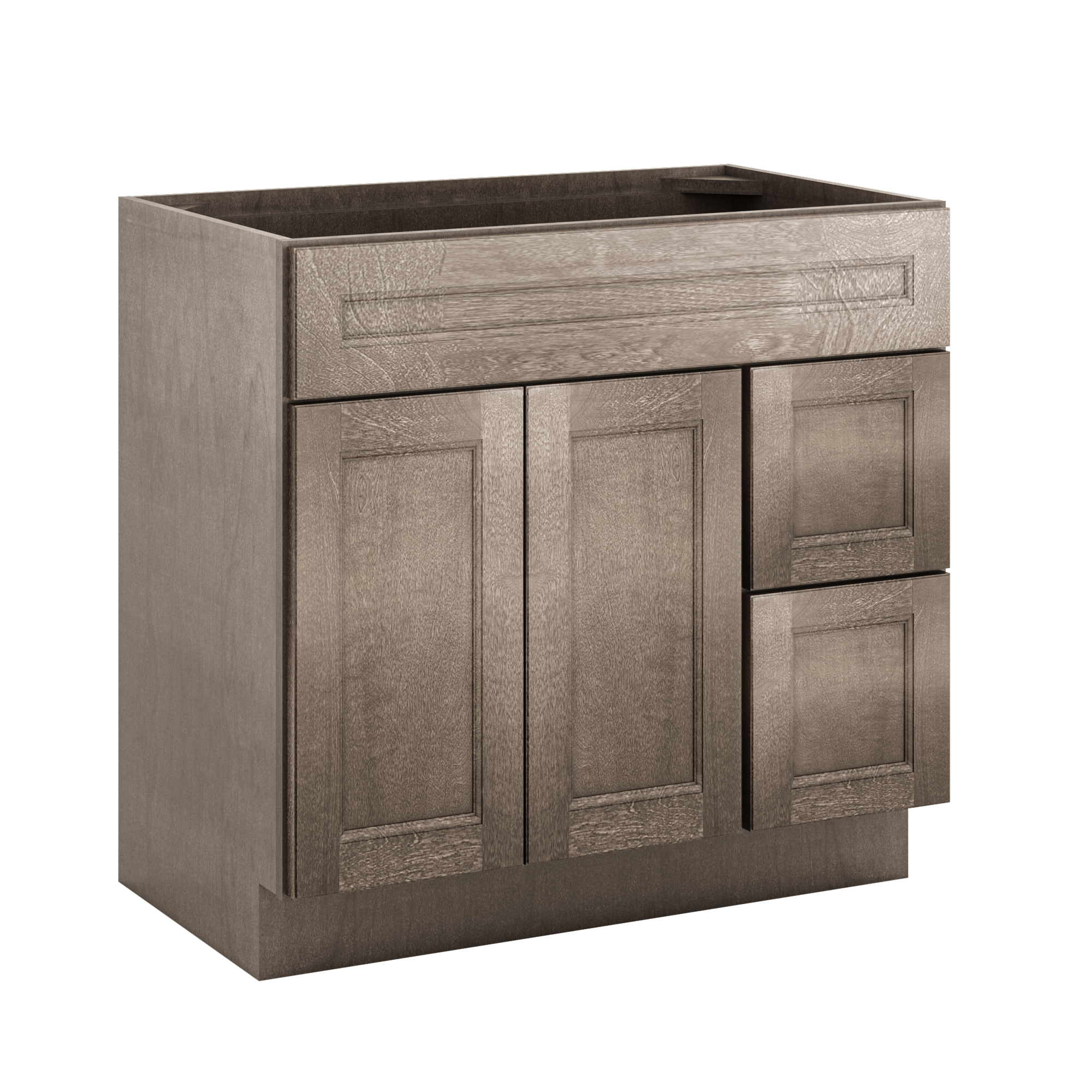 Vanity Sink Base Cabinet with Right Drawers 36 W x 21 D x 34 H - Milan Slate