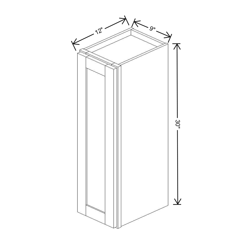 Wolf Classic Grove Terrain Stain 9"W X 30"H Wall Cabinet