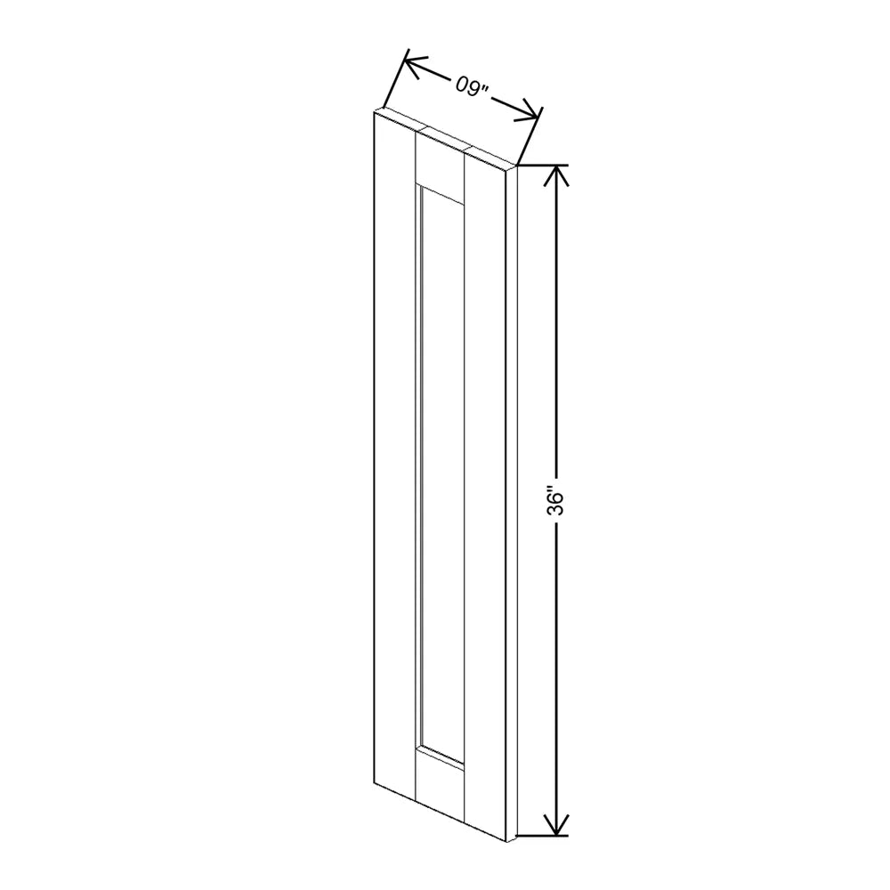 J&K Charcoal E2 Dummy Door Panel 09" W x 36" H