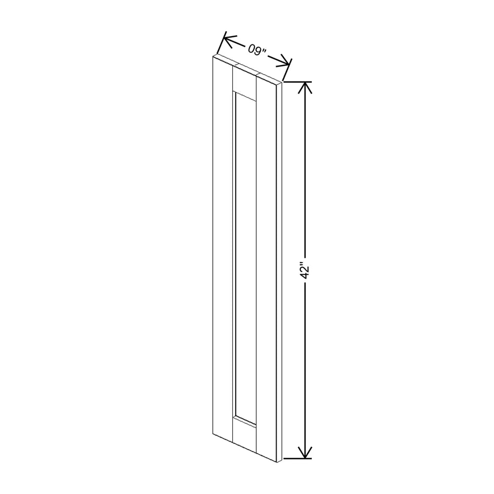 J&K Greige K3 Dummy Door Panel 09" W x 42" H