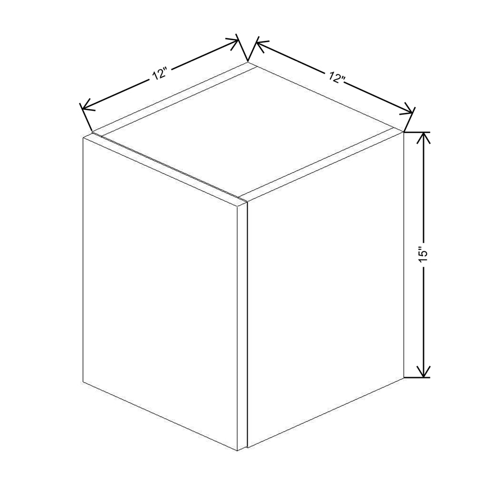 CNC Classic Broadway Cotton 12" W X 15" H Single Door Wall Cabinet