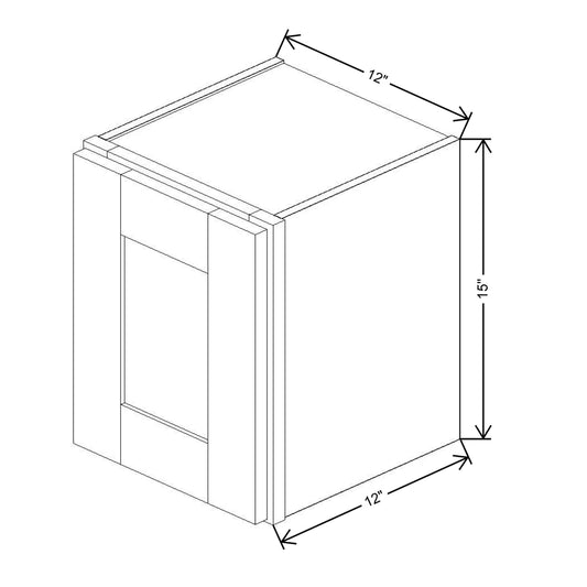 Fabuwood Allure Luna Desert Oak 12" W X 15" H X 12" D  Single Door Wall Cabinet