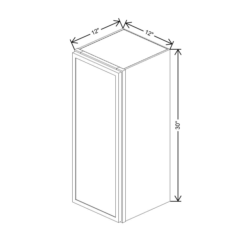 Cubitac Imperial Bergen Latte 12"W X 30"H Wall Cabinet