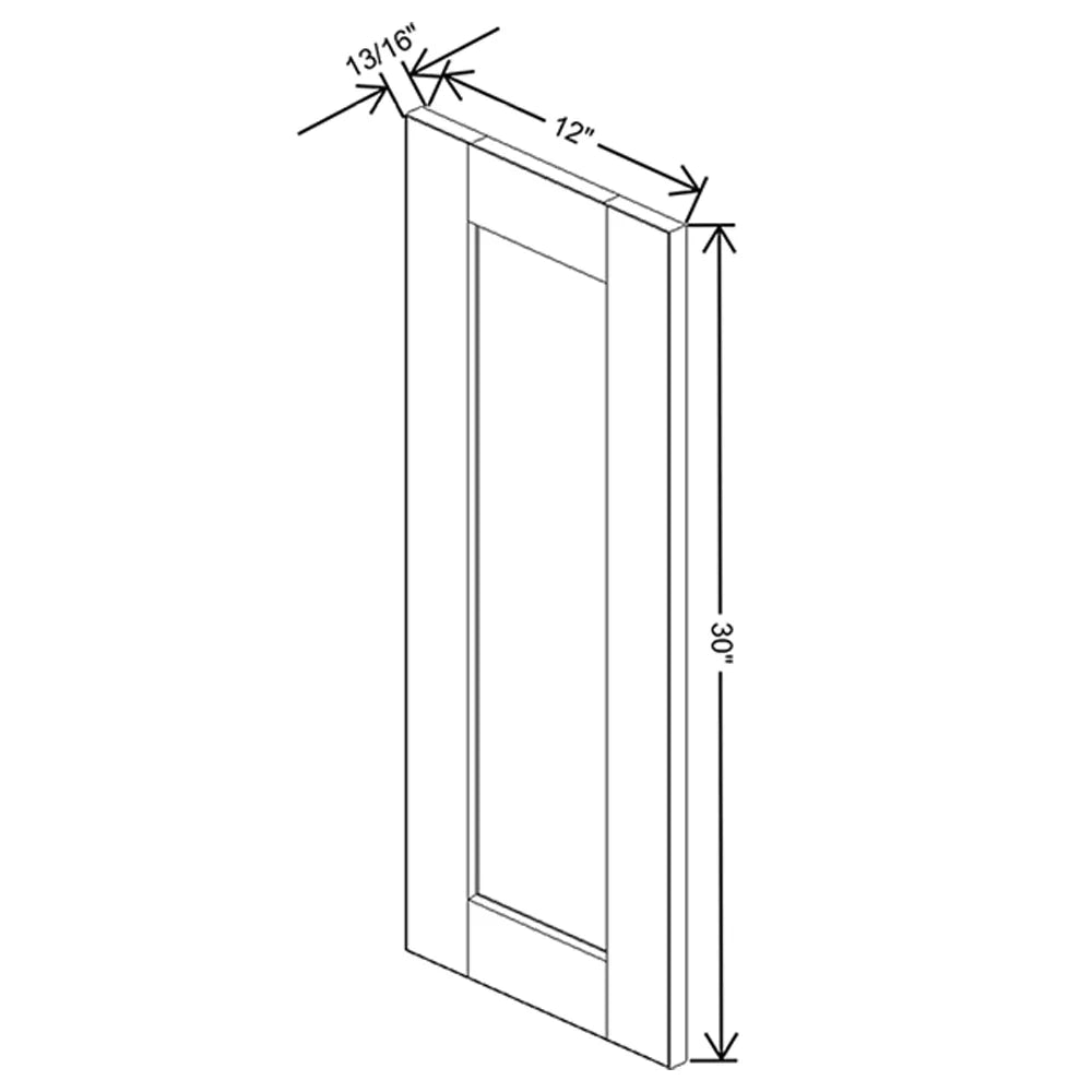 J&K Greige K3 Dummy Door Panel 12" W x 30" H