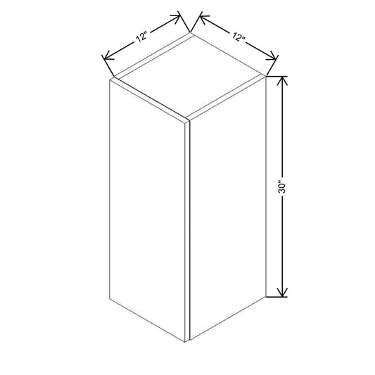CNC Classic Broadway Graphite 12" W X 30" H Single Door Wall Cabinet
