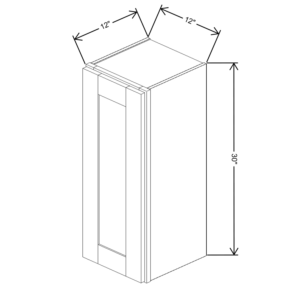 Fabuwood Quest Metro Java Wall 12"W x 30"H Shaker Cabinet