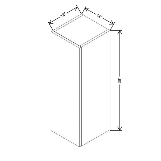 CNC Concord Newport White 12" W X 36" H Single Door Wall Cabinet