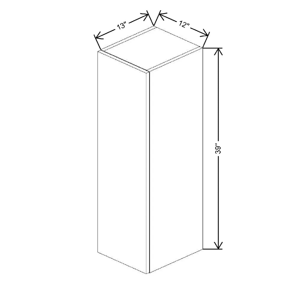 Fabuwood Illume Tuscany Como Ash 2 12" W X 39" H X 12" D  Single Door Wall Cabinet