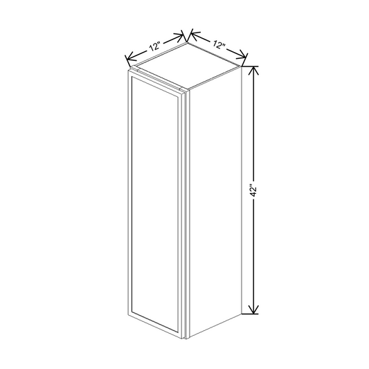 Cubitac Imperial Madison Latte 12"W X 42"H Wall Cabinet