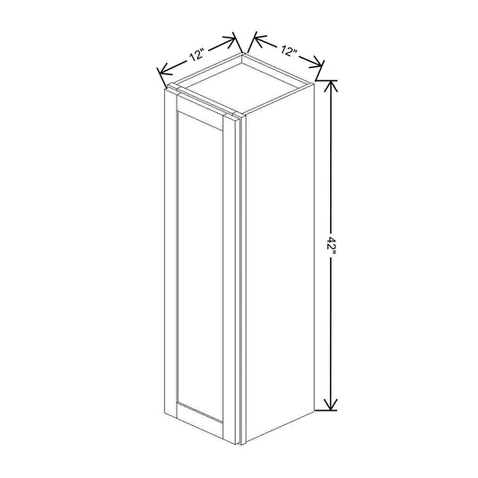 Wolf Classic Hanover White Paint 12"W X 42"H Wall Cabinet
