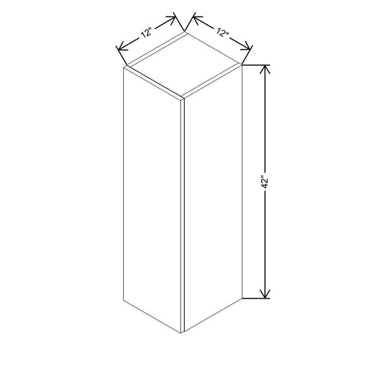 CNC Classic Broadway Graphite 12" W X 42" H Single Door Wall Cabinet