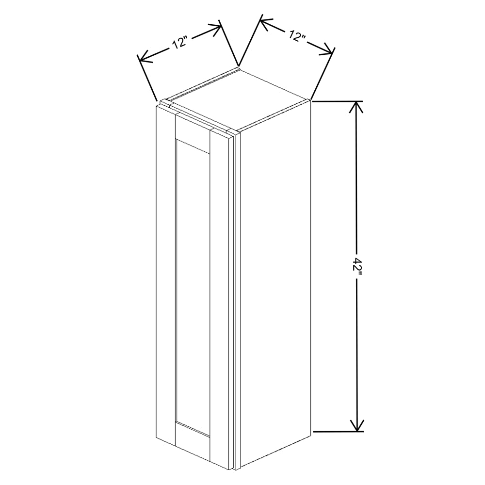 Fabuwood Quest Metro Java Wall 12"W x 42"H Shaker Cabinet