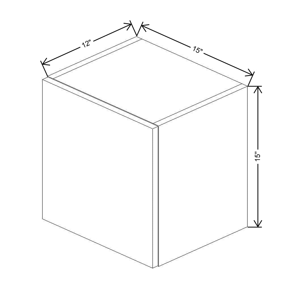 CNC Concord Fashion White 15" W X 15" H Single Door Wall Cabinet