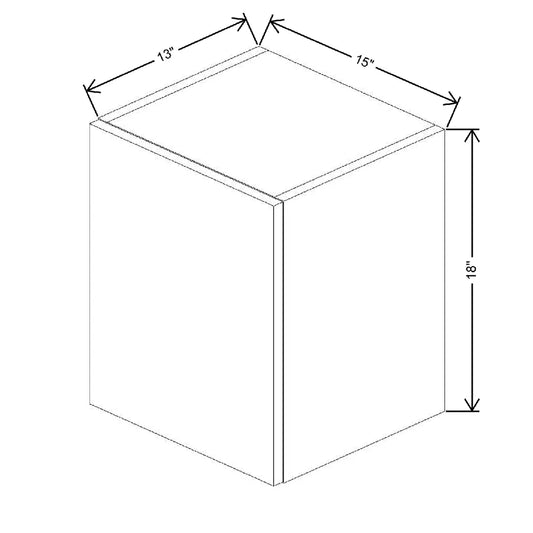 Fabuwood Illume Catalina Muratti 1 15" W X 18" H X 12" D Double Door Wall Cabinet