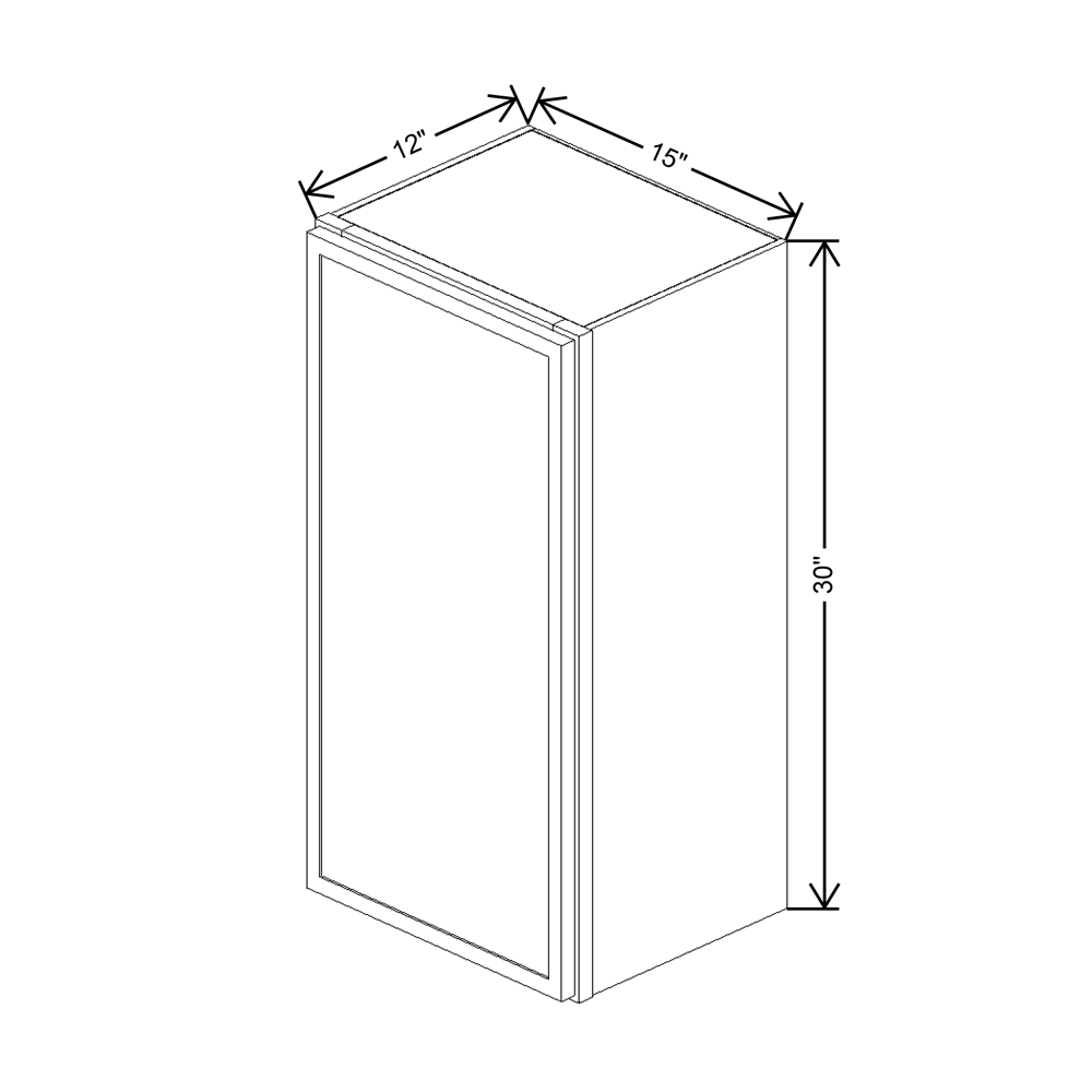 Cubitac Imperial Madison Latte 15"W X 30"H Wall Cabinet