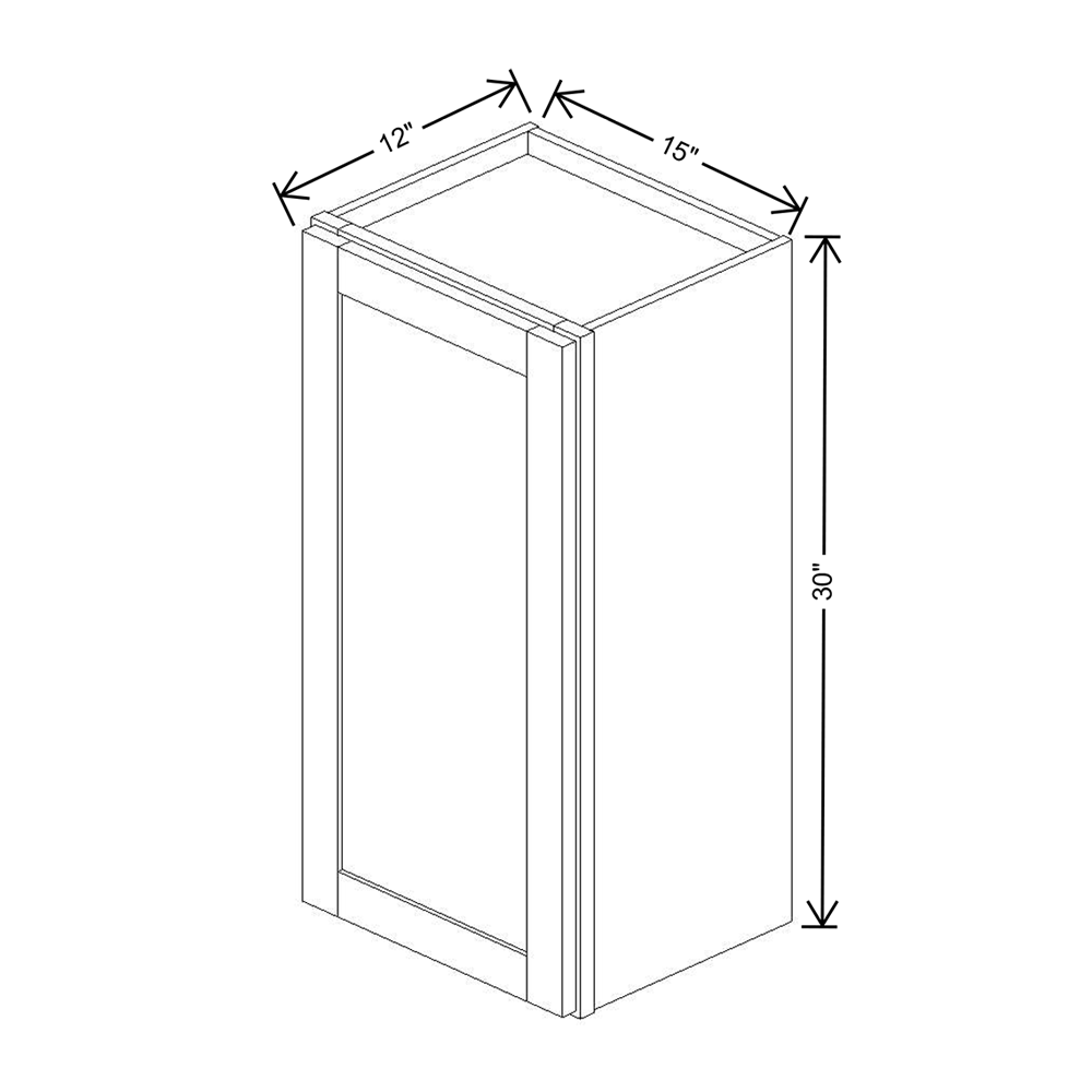 Wolf Classic Grove Terrain Stain 15"W X 30"H Wall Cabinet