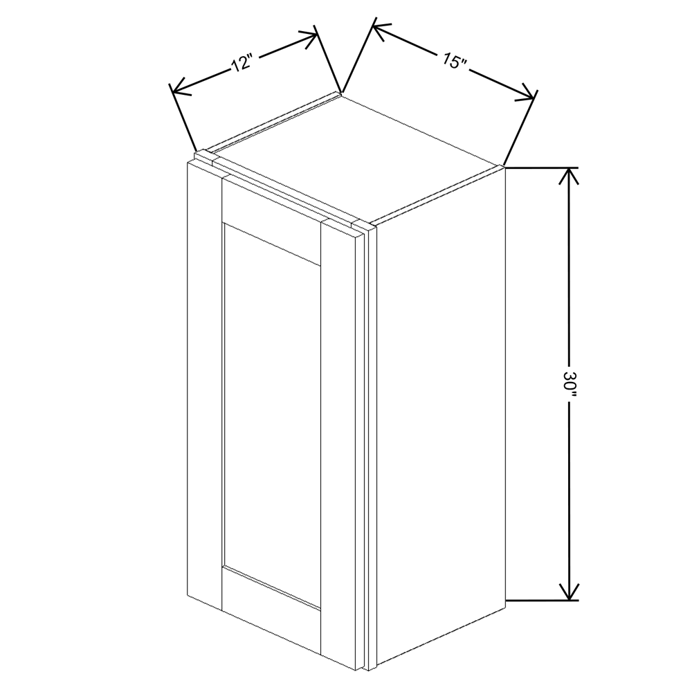 Fabuwood Quest Metro Mist Wall 15"W x 30"H Shaker Cabinet