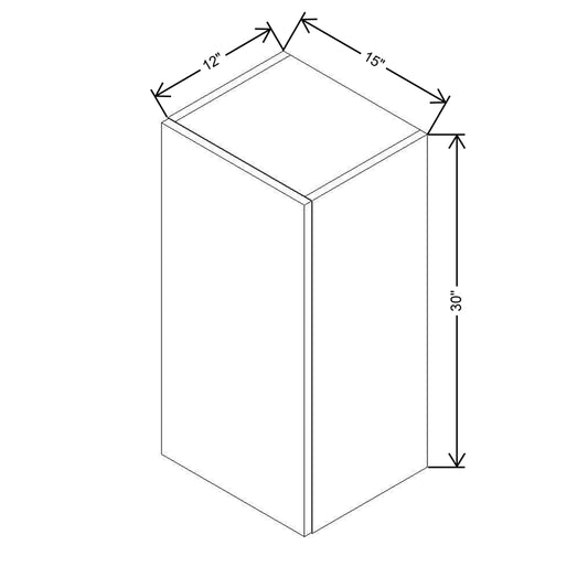 CNC Concord Newport White 15" W X 30" H Single Door Wall Cabinet