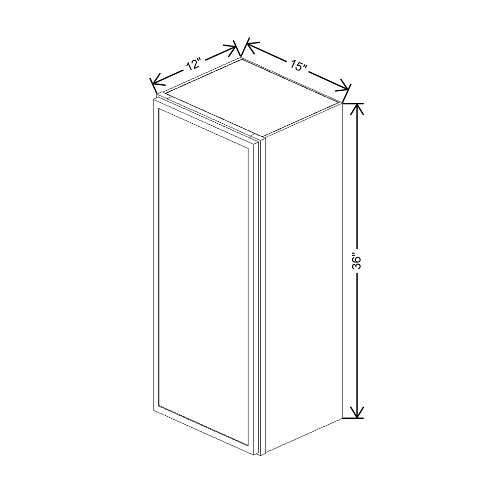 Cubitac Imperial Bergen Latte 15"W X 36"H Wall Cabinet