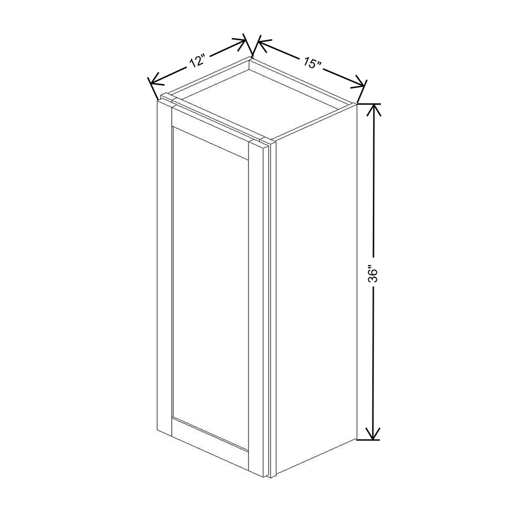 Wolf Classic Grove Terrain Stain 15"W X 36"H Wall Cabinet