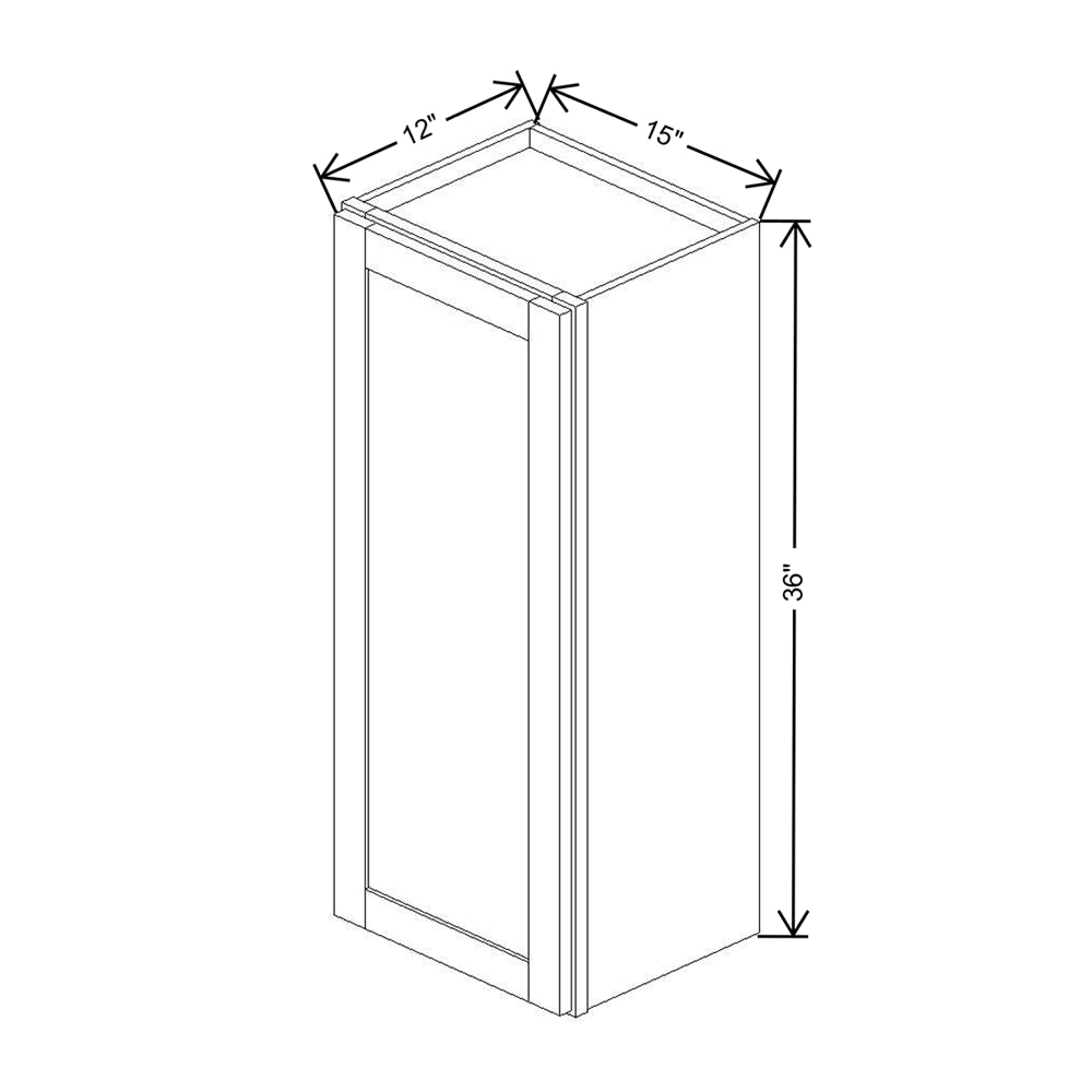 Wolf Classic Hanover White Paint 15"W X 36"H Wall Cabinet